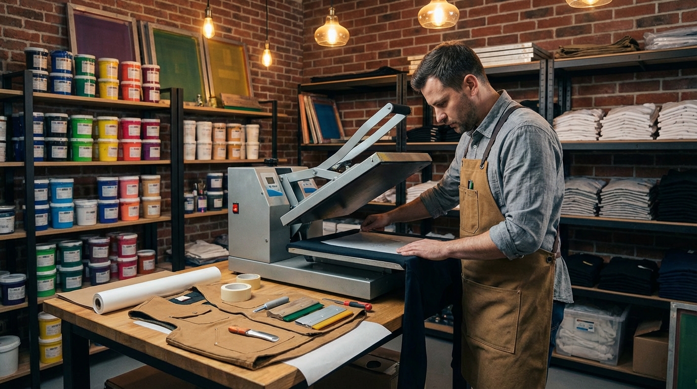 Экспресс-нанесение логотипа — термопресс и производство