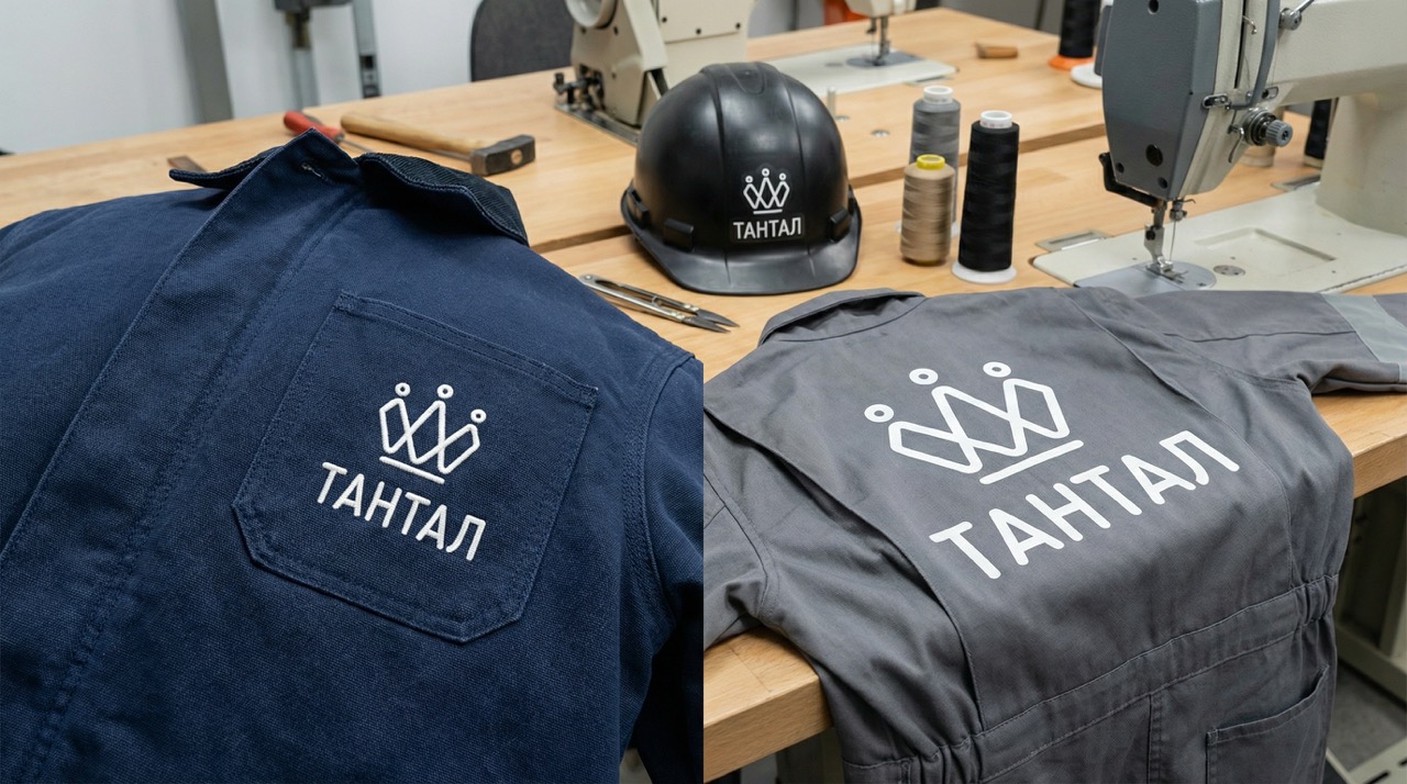 Нанесение логотипа термотрансфером на куртку