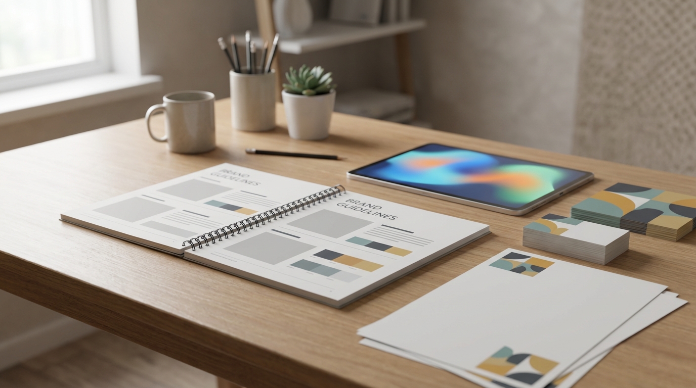 Разработка фирменного стиля — брендбук и макеты